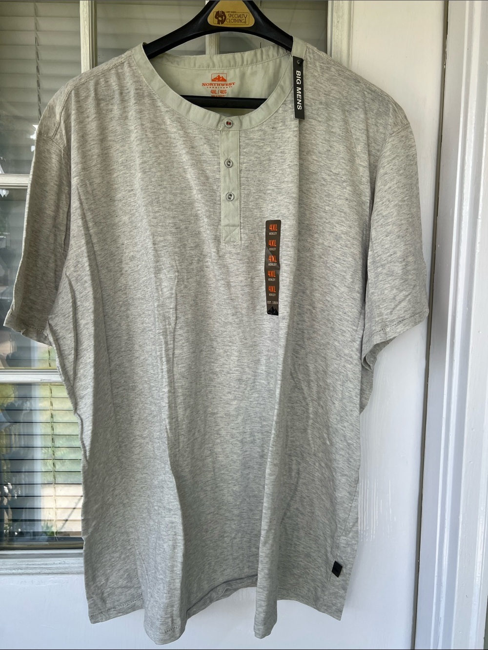 Northwest Territory Light Gray Heather Henley Short Sleeve Shirt